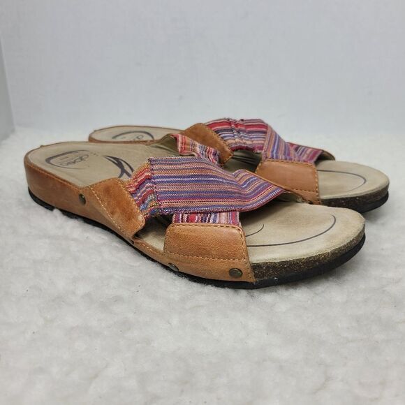Abeo Women's Size 9 Multicolor Stretch Sandals Biomechanical Footwear Slides - Picture 1 of 10